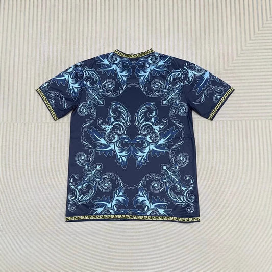Round neck short sleeved printed jersey, unisex loose fitting pullover T-shirt street hip-hop style sportswear