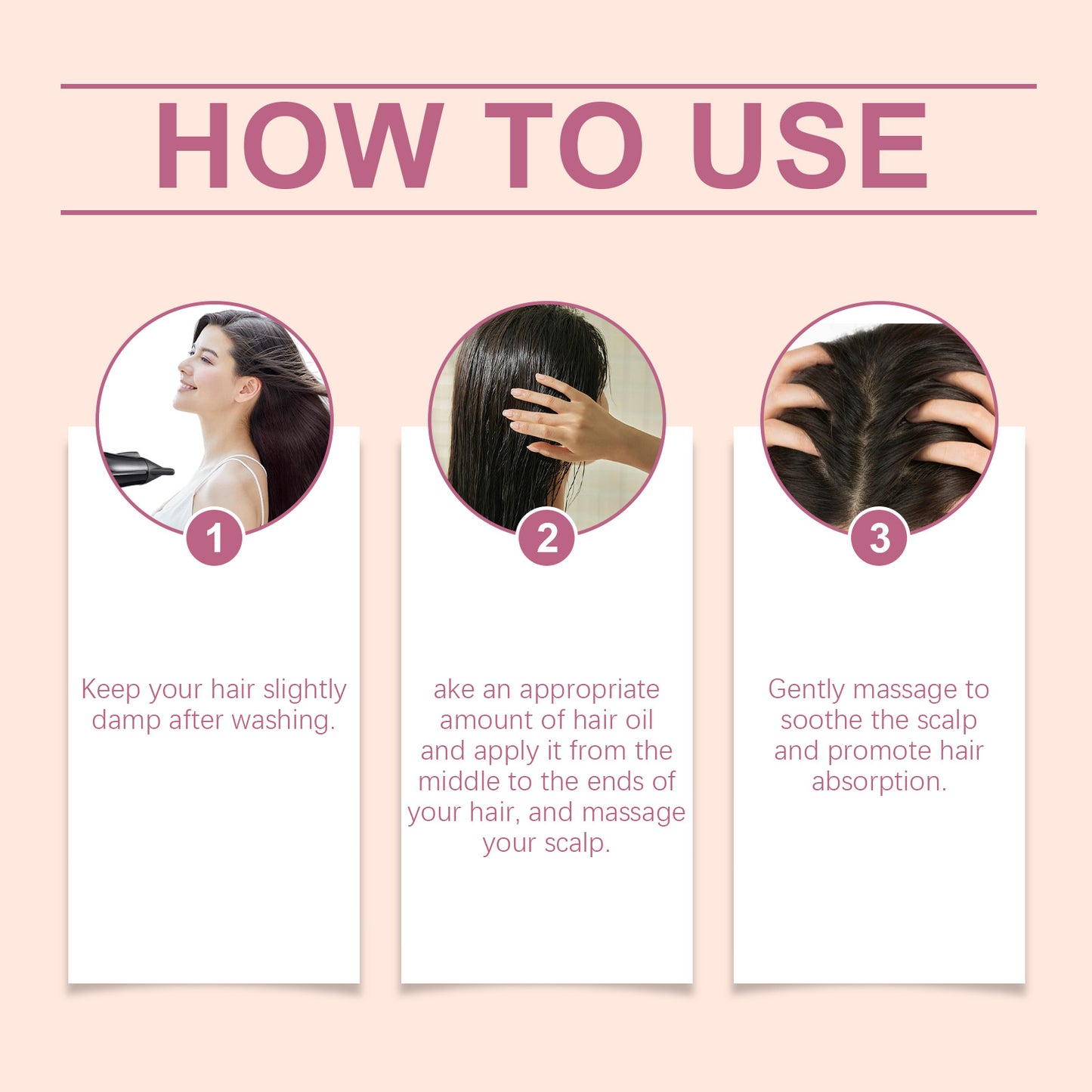 Hoegoa Hair Care Essential Oil, Nourishes Smooth Hair, Natural Shine, Fluff And Improves Frizzy Hair