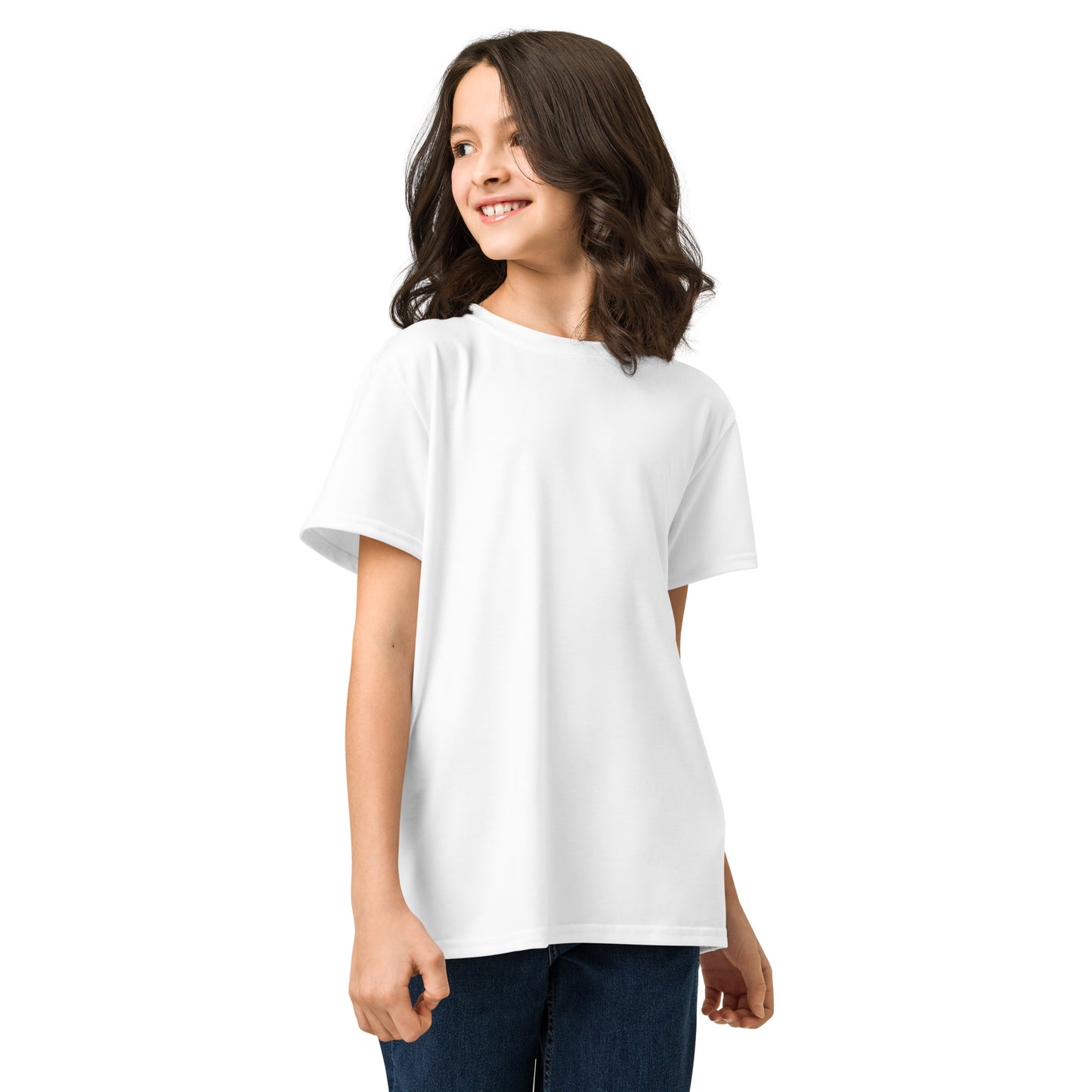 Youth cotton crew neck t-shirt lateral