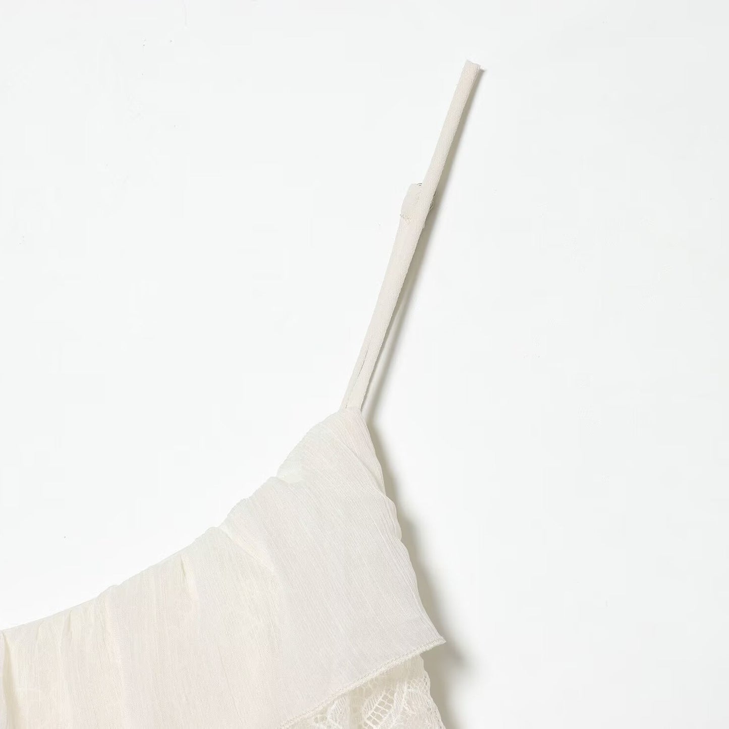 Lace patchwork irregular camisole skirt