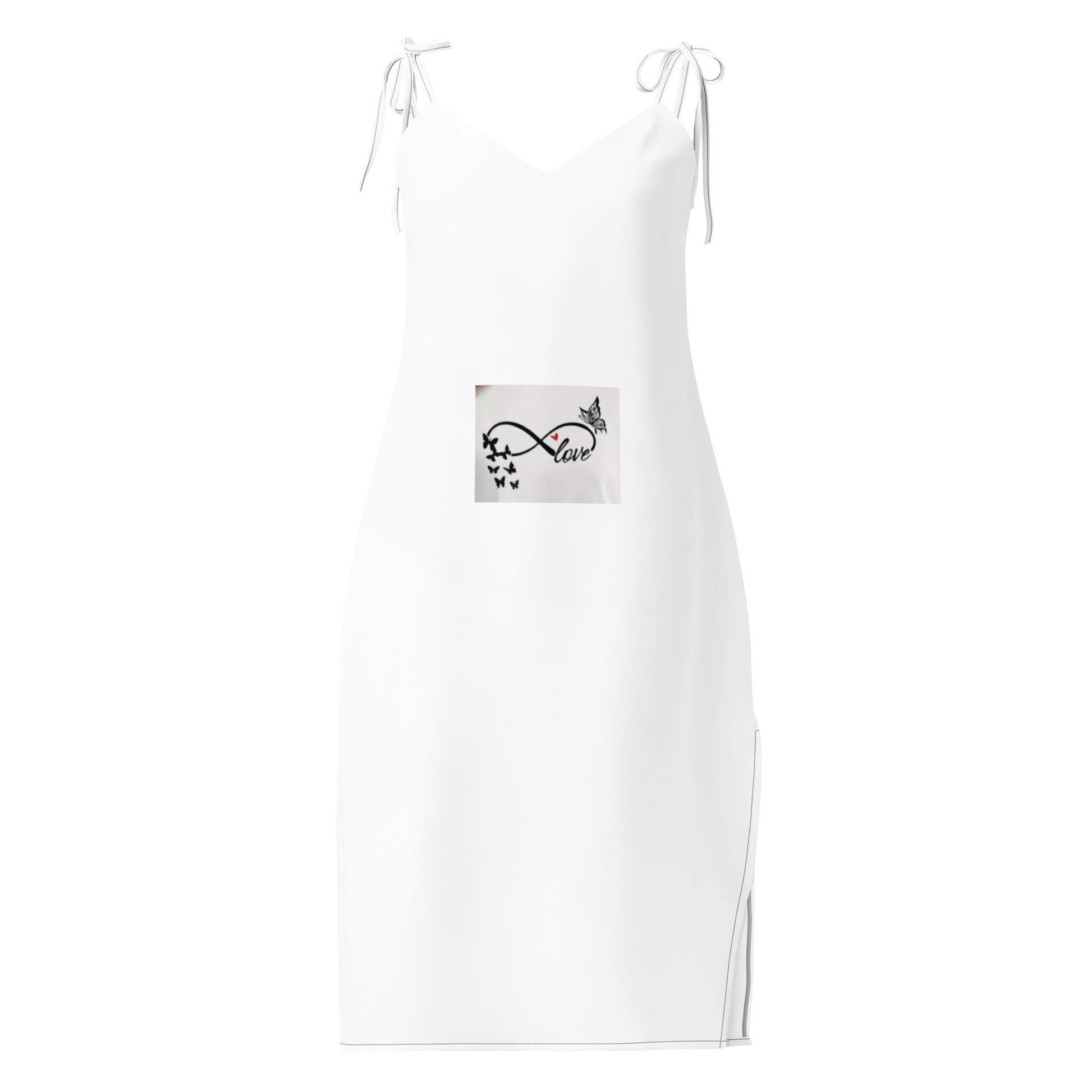 Tie-strap midi dress - vedere față