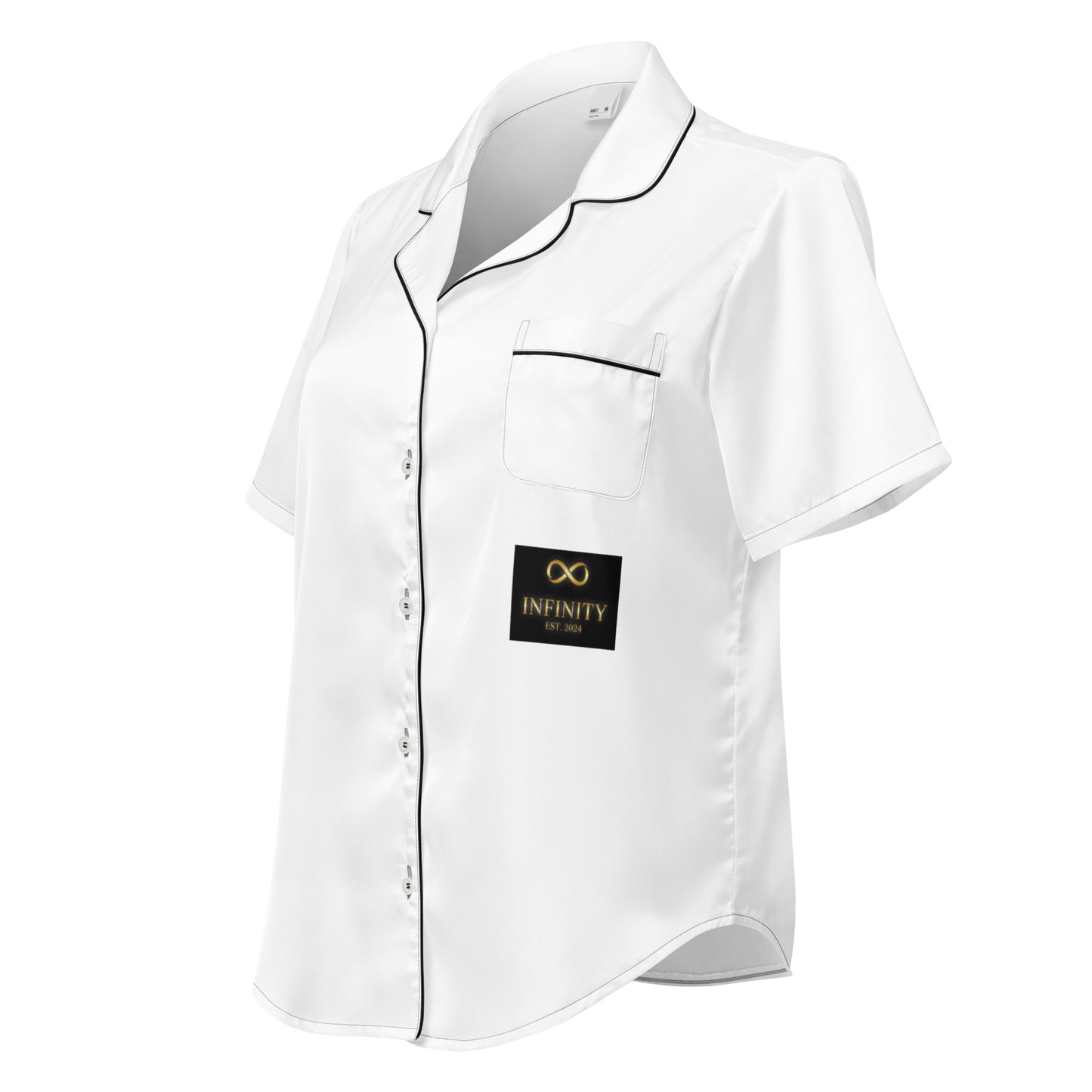 All-over print women's short sleeve față