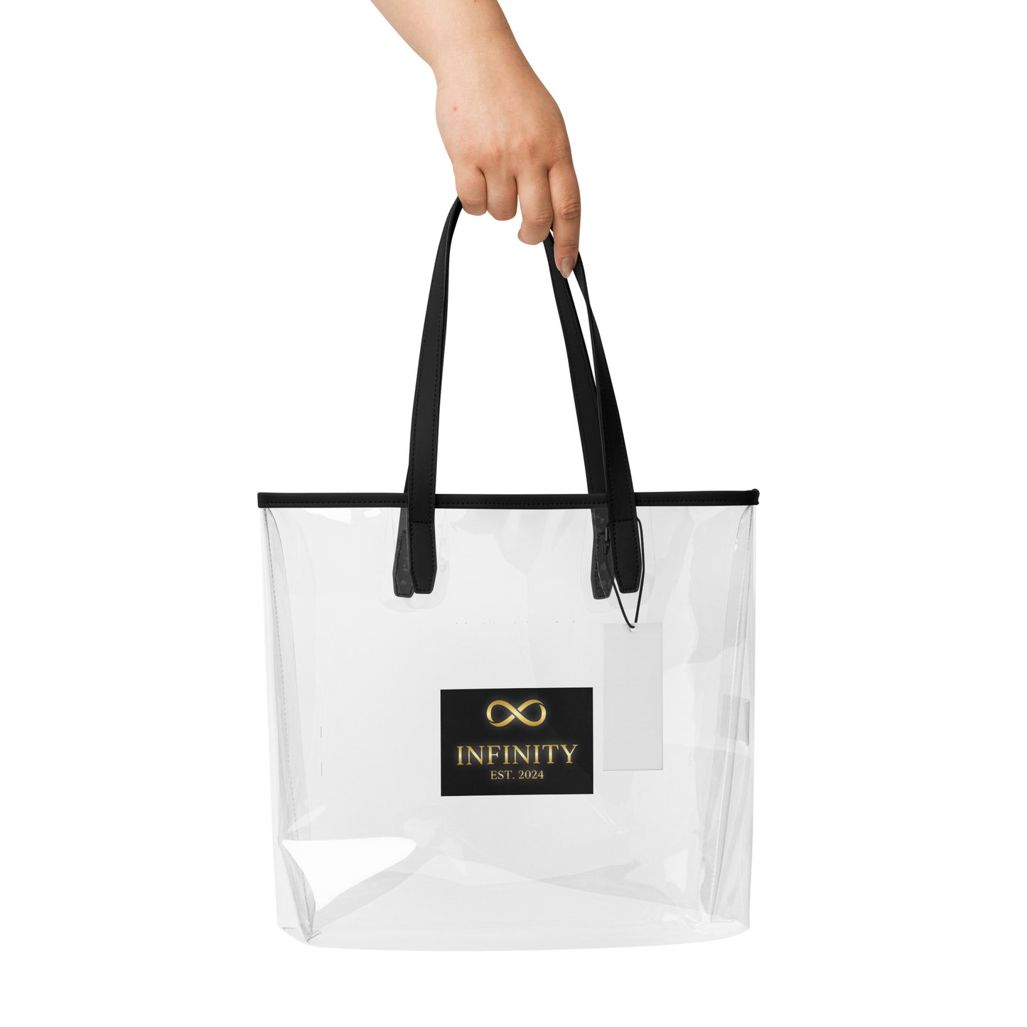 Clear tote bag - vedere față | infinity
