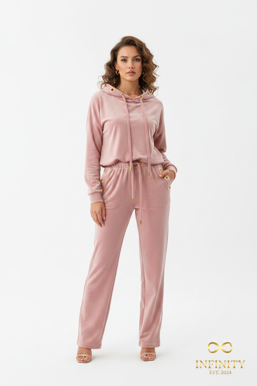 Gold Ring Tracksuit Set Infinity ∞ — detaliu jachetă