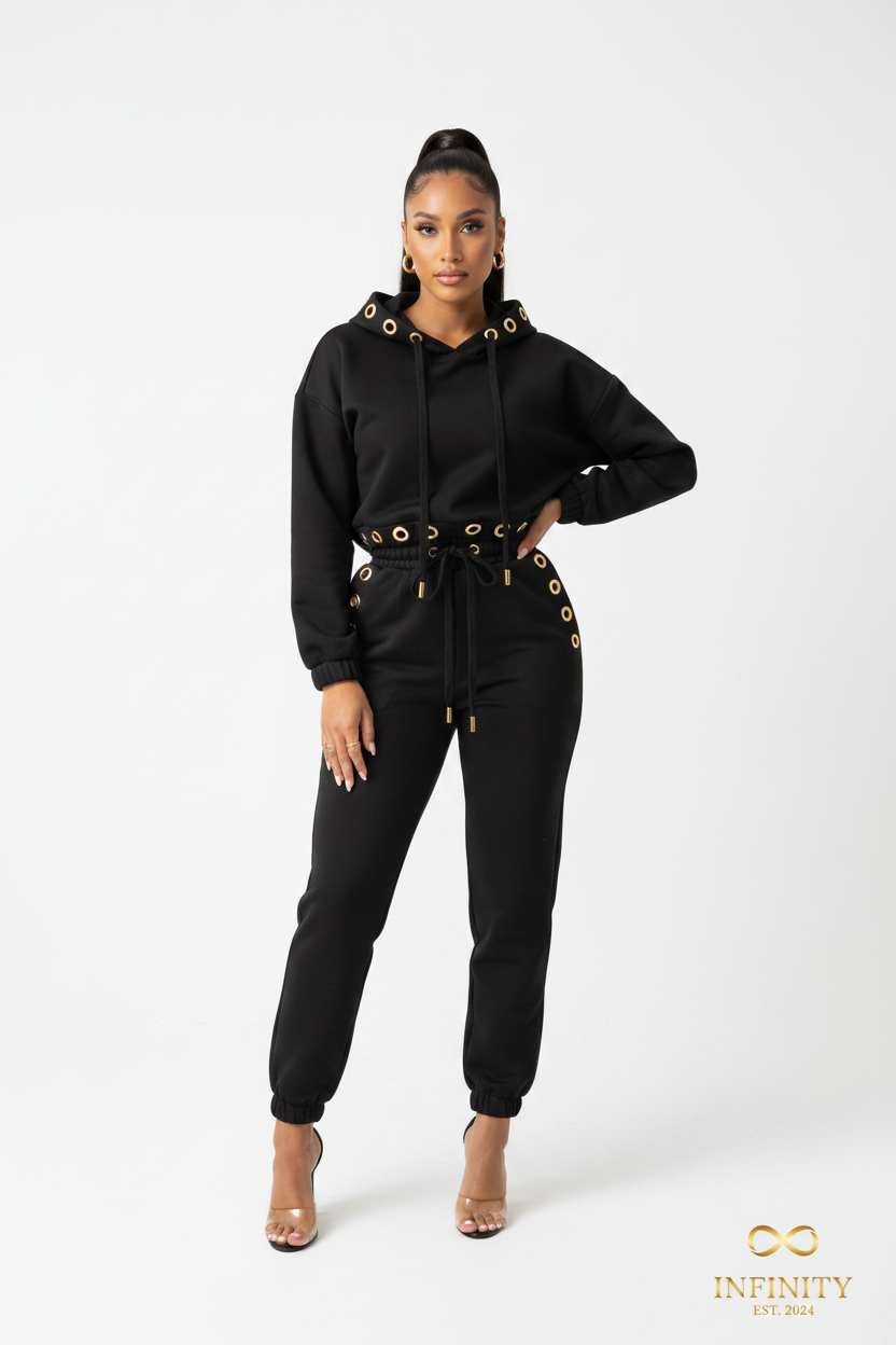Gold Ring Tracksuit Set Infinity ∞ — vedere față