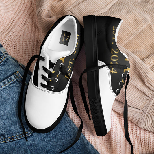 Men's lace-up canvas shoes