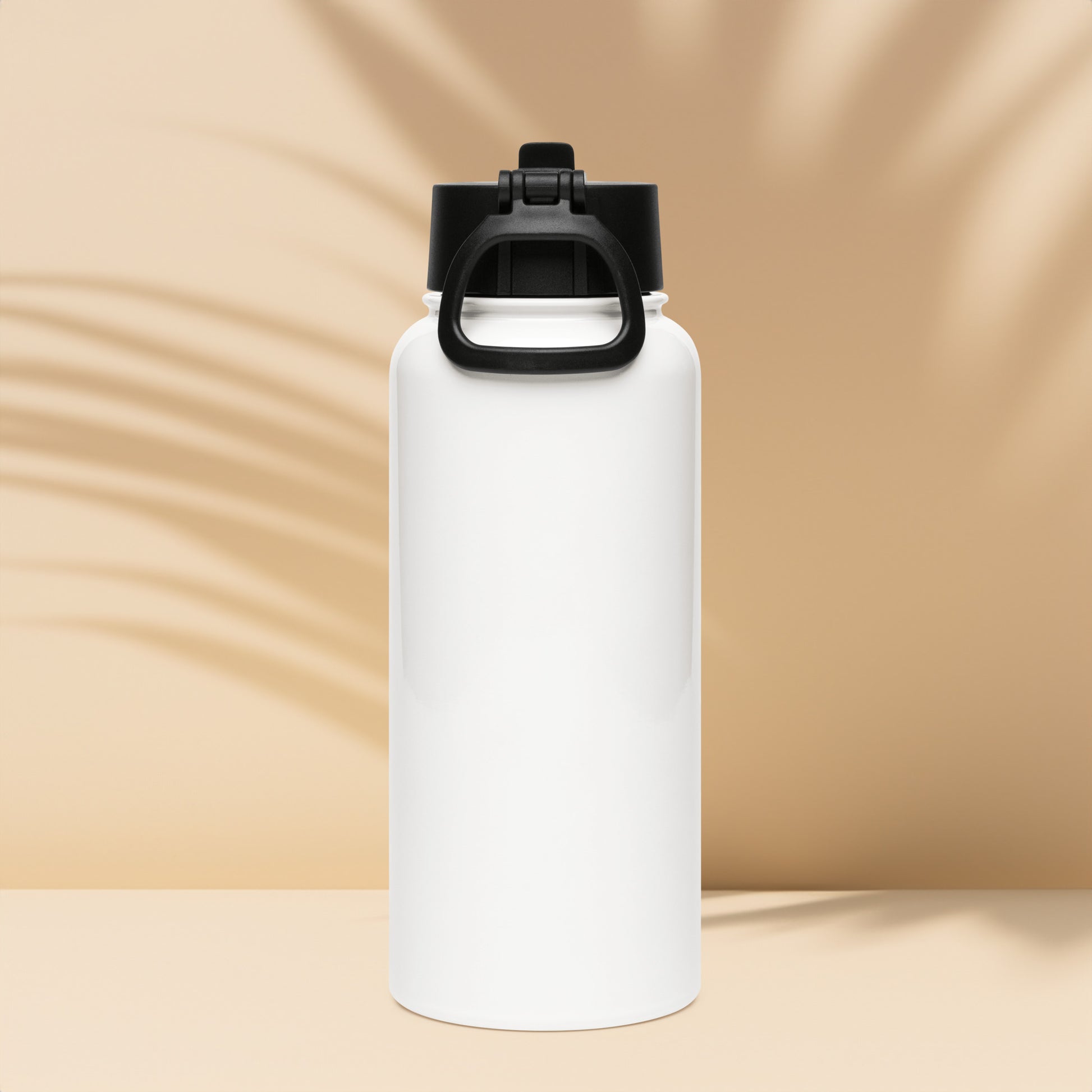 Stainless steel water bottle with spate