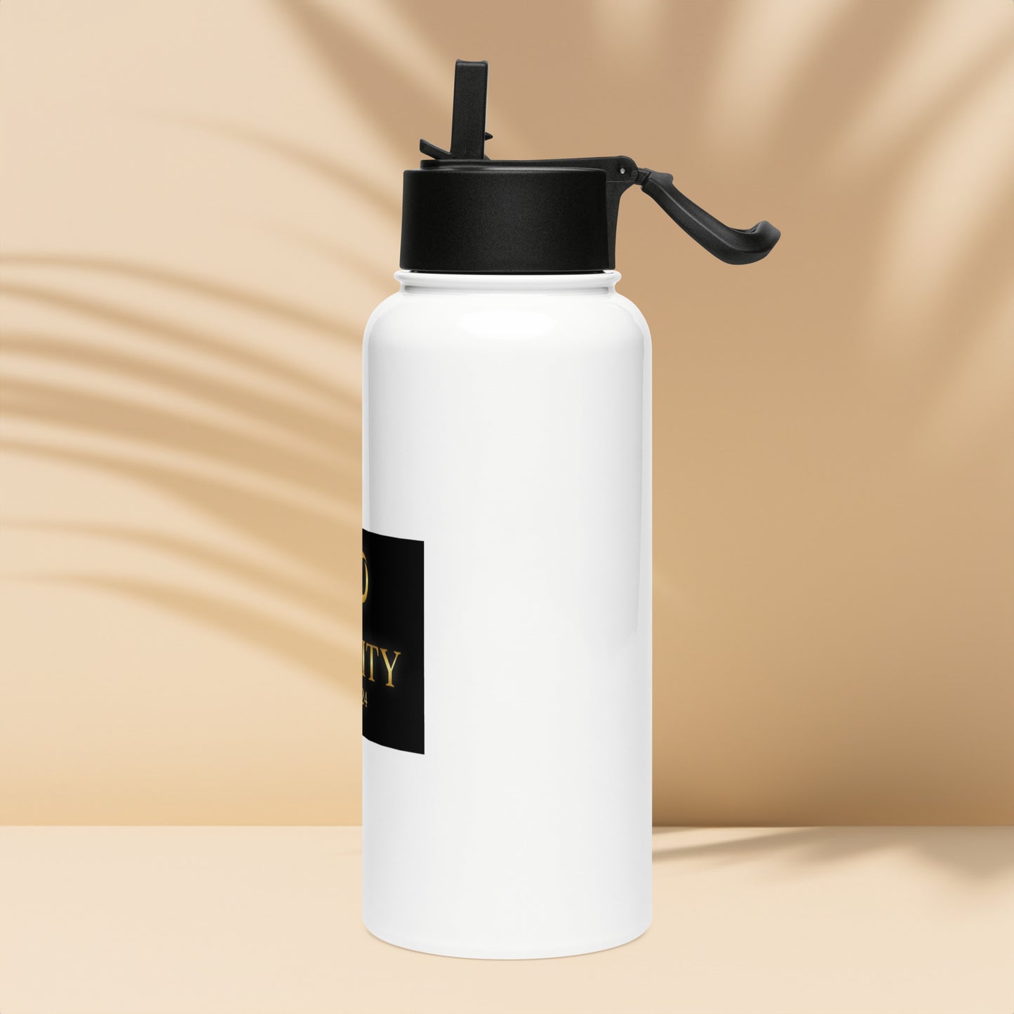 Stainless steel water bottle with lateral stanga
