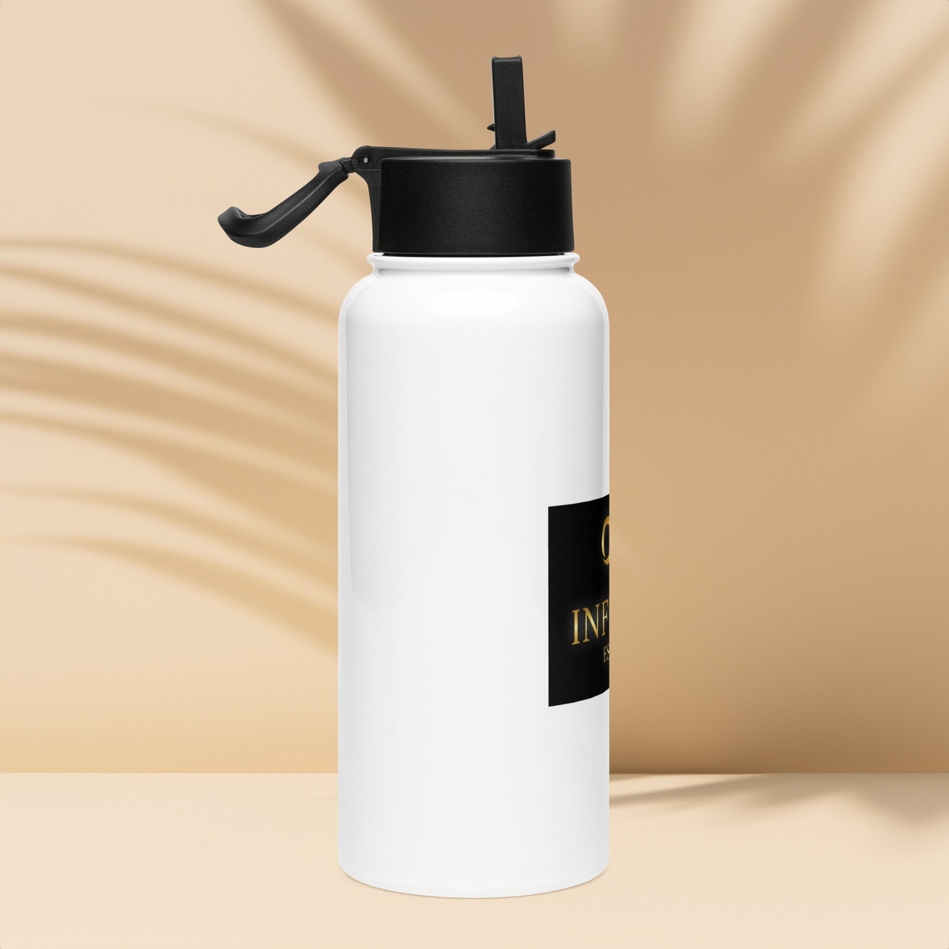 Stainless steel water bottle with lateral dreapta