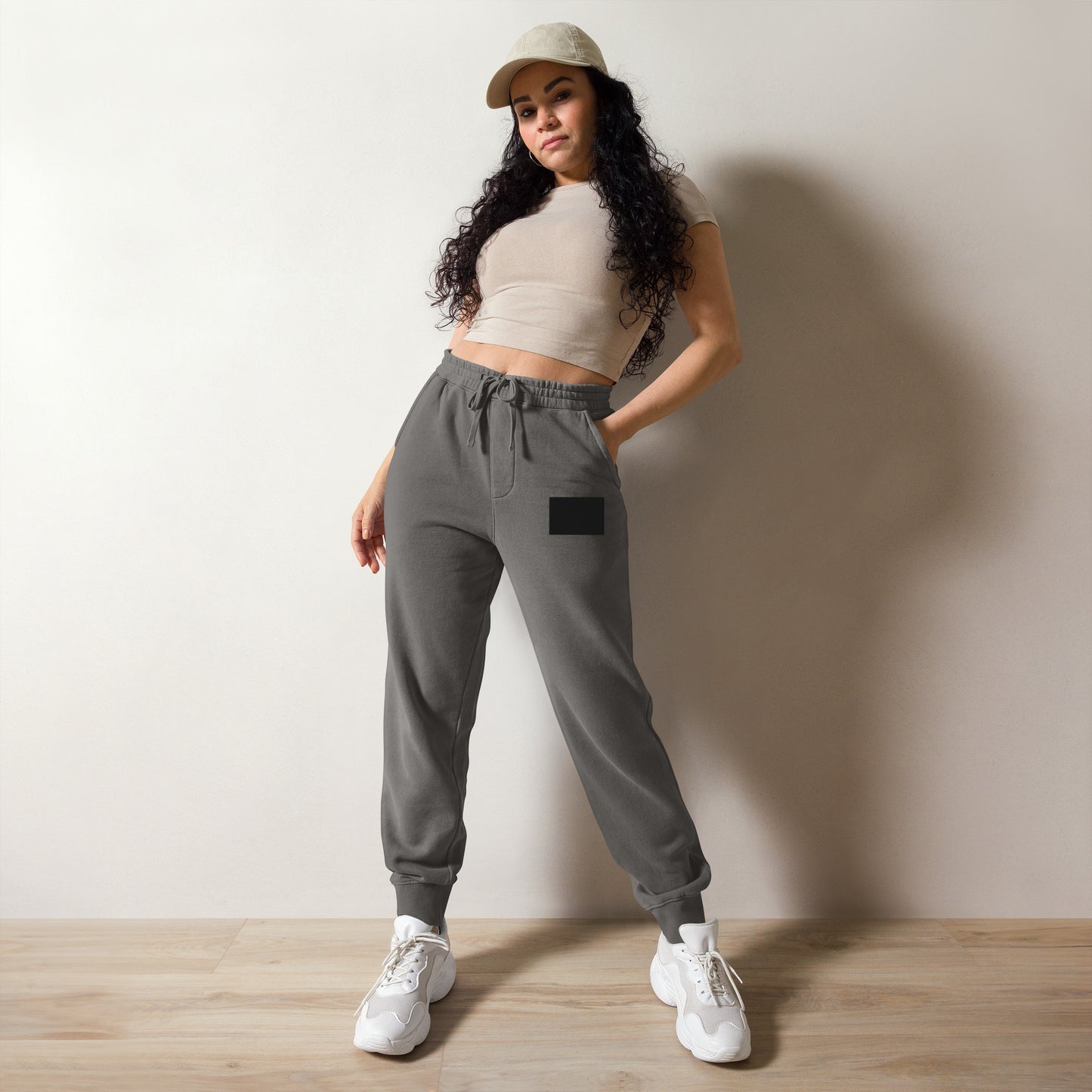 Unisex pigment-dyed sweatpants față