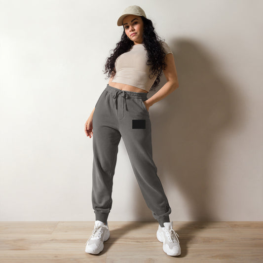 Unisex pigment-dyed sweatpants față