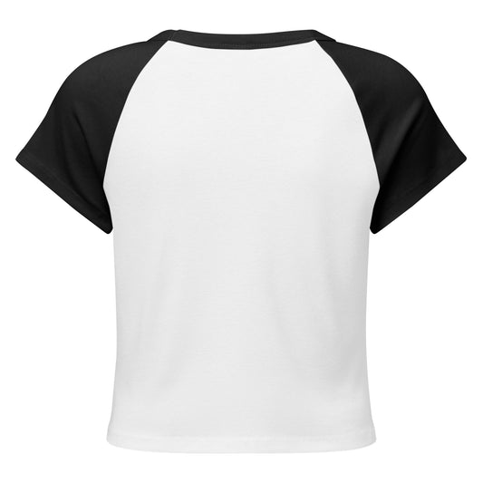 Women's micro rib raglan baby tee - vedere spate  | Infinity ∞