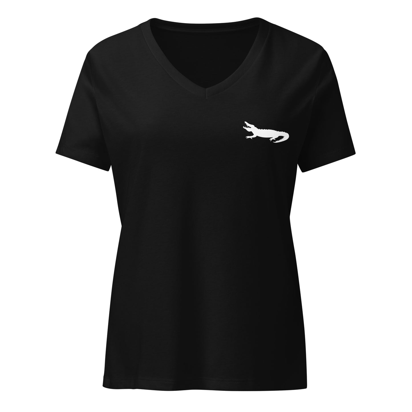 Women's relaxed v-neck t-shirt - fața